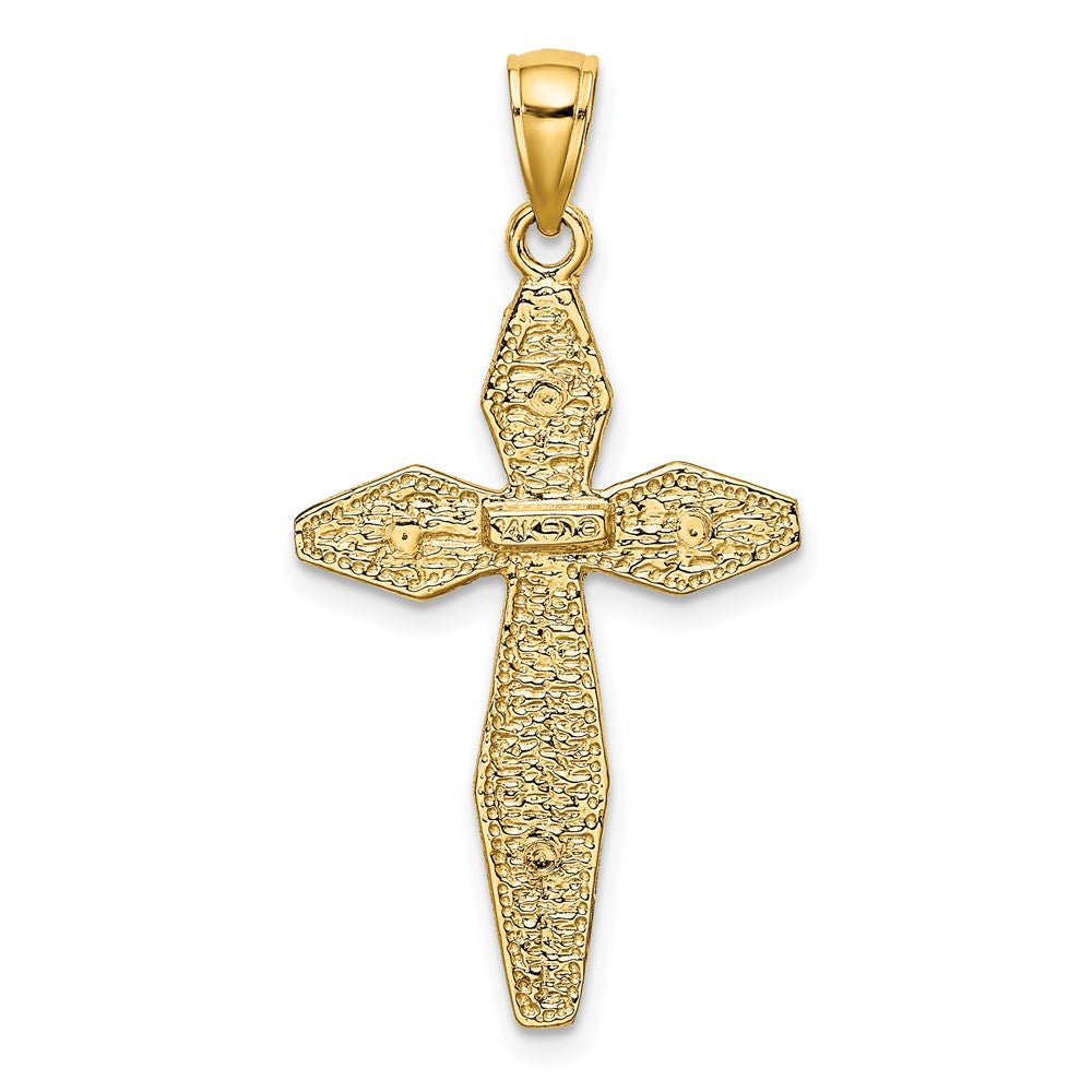 14k Yellow Gold 18.5 mm Polished Crucifix Charm (2.45 grams)