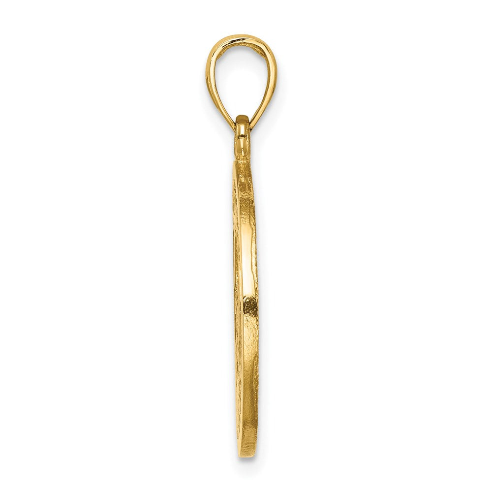 14k Yellow Gold 19.4 mm ST. LUCIA Twin Pitons Charm (2.94 grams)