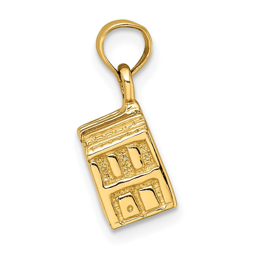14k Yellow Gold 10.1 mm 3D CHARLESTON Rainbow Row Buildings (3.17 grams)