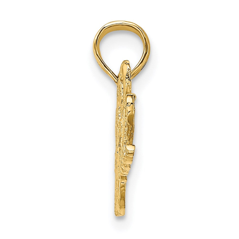 14k Yellow Gold 25.9 mm I HEART VOLLEYBALL Charm (1.04 grams)