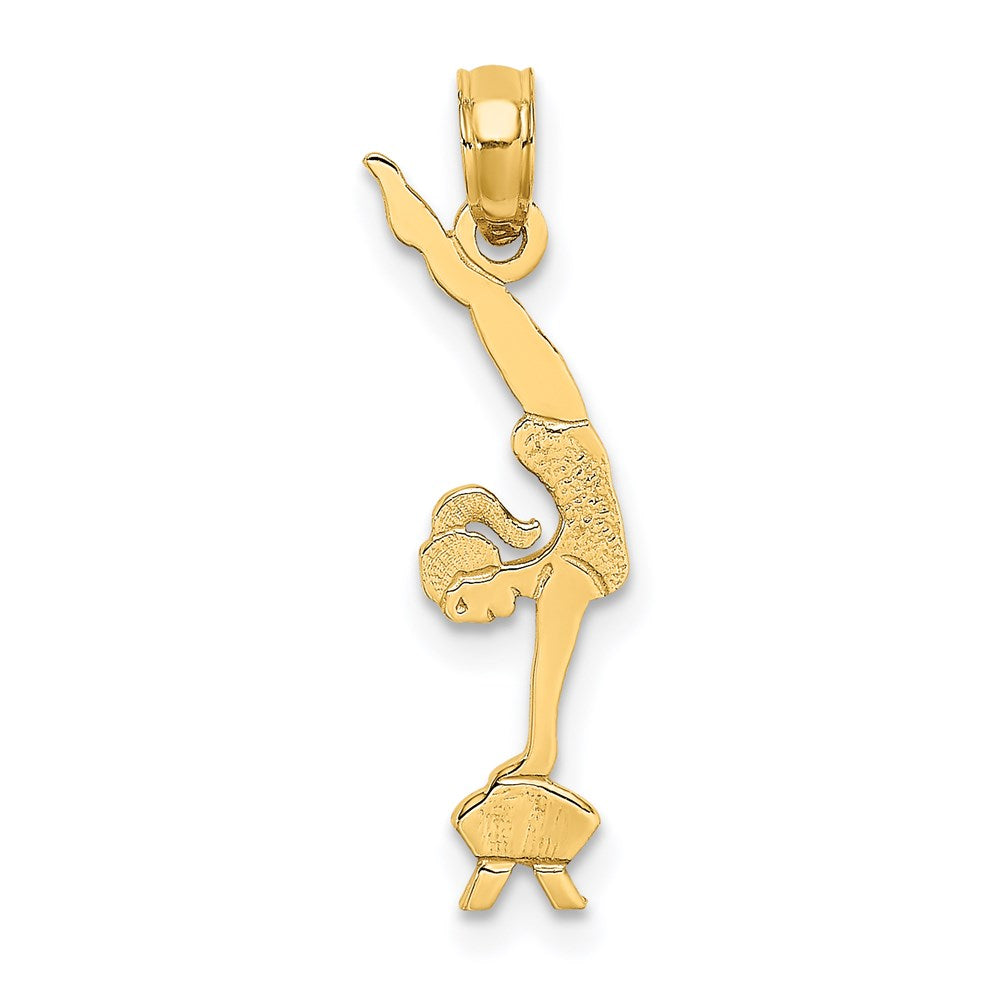 14k Yellow Gold 6 mm Gymnastics Charm (0.59 grams)