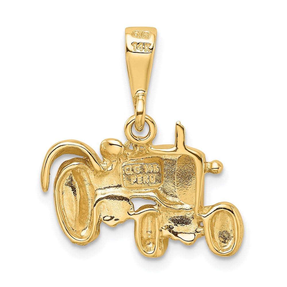 14k Yellow Gold 20 mm Tractor Pendant (2.88 grams)