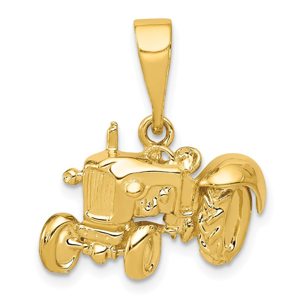 14k Yellow Gold 20 mm Tractor Pendant (2.88 grams)