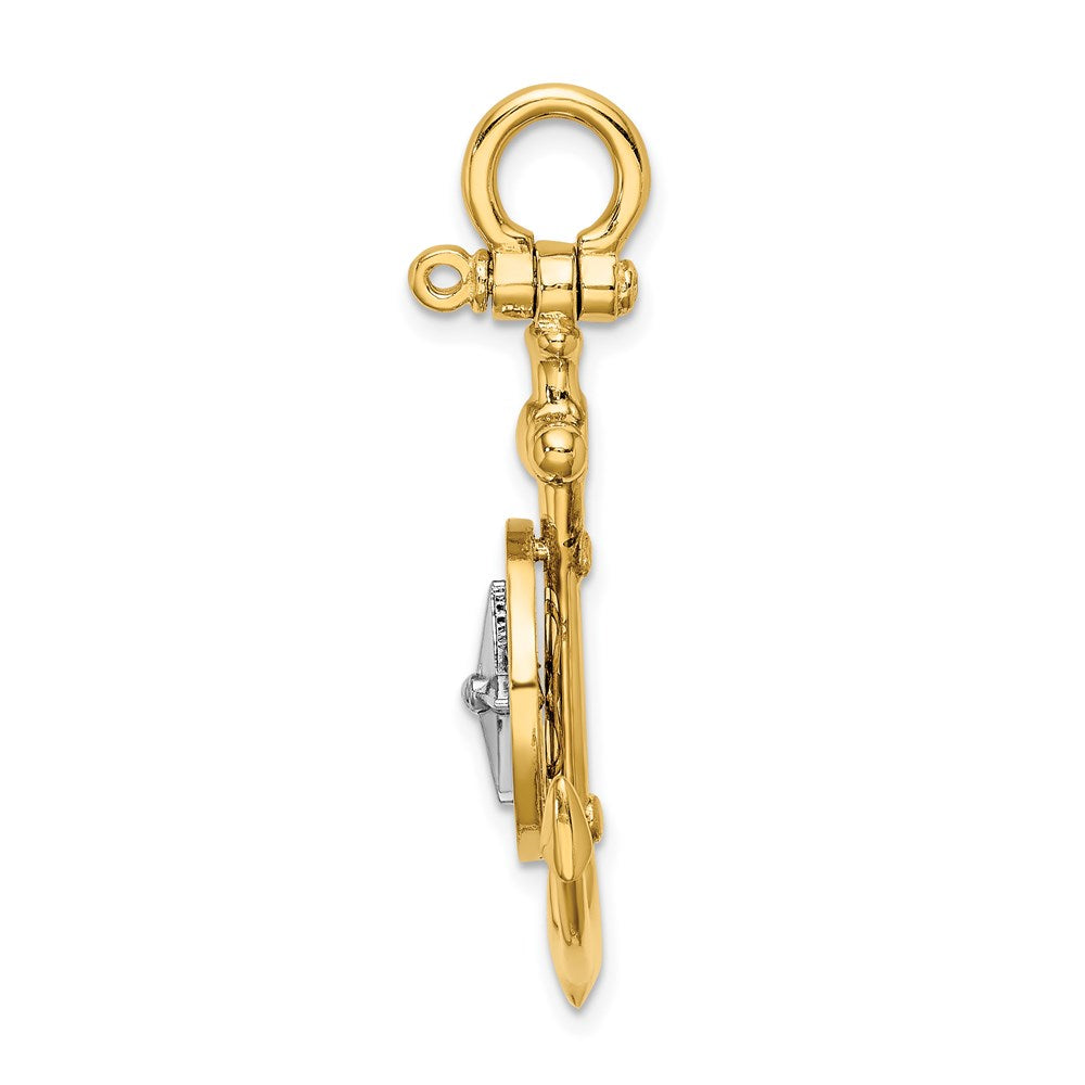 14k Two-tone 23.1 mm Needle Charm (3.74 grams)