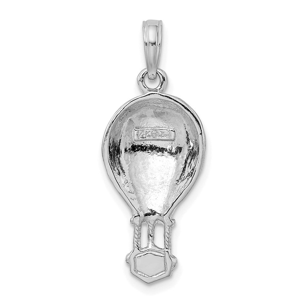 14k White Gold 11.4 mm Polished Hot Air Ballon Charm (2.24 grams)
