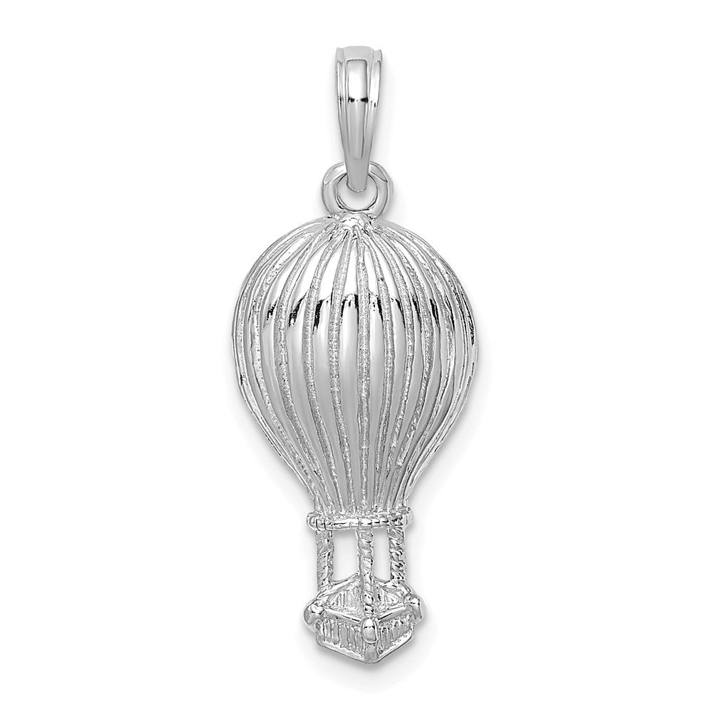 14k White Gold 11.4 mm Polished Hot Air Ballon Charm (2.24 grams)