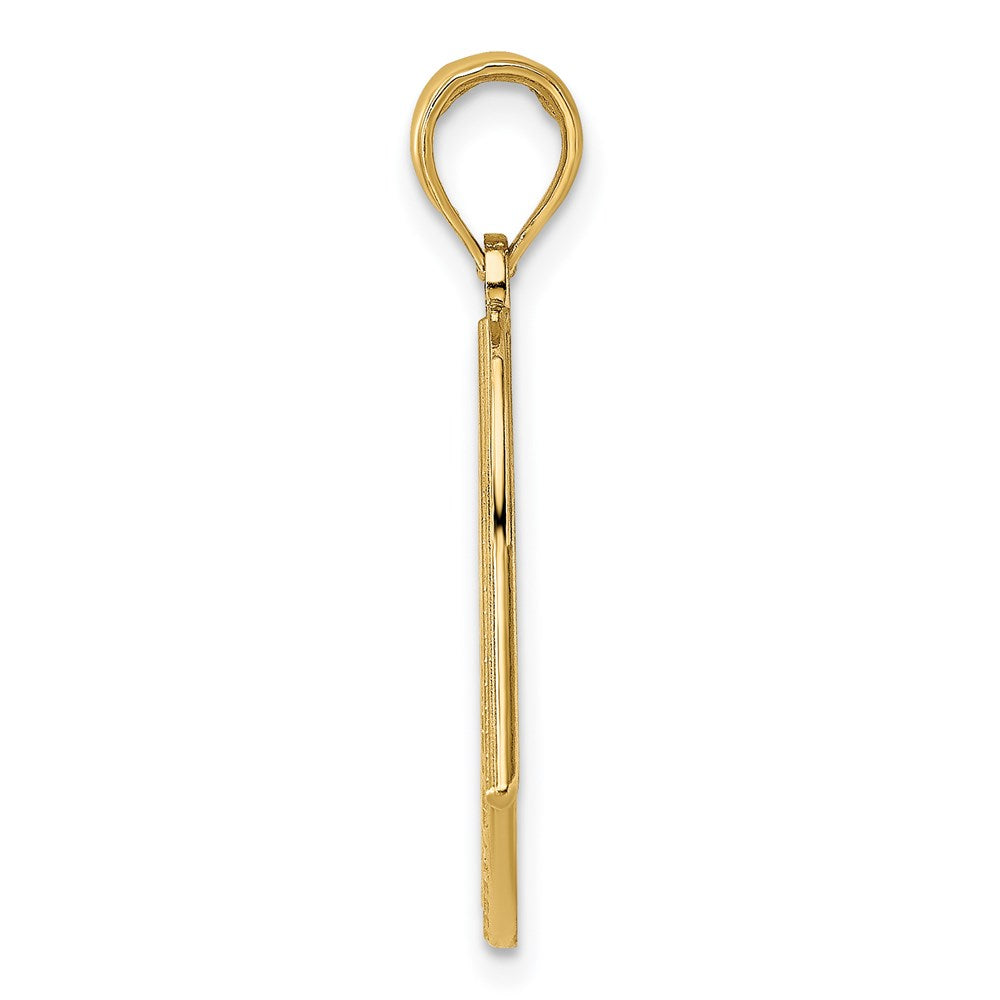 14k Yellow & Rhodium 18.6 mm American Flag Charm (1.9 grams)