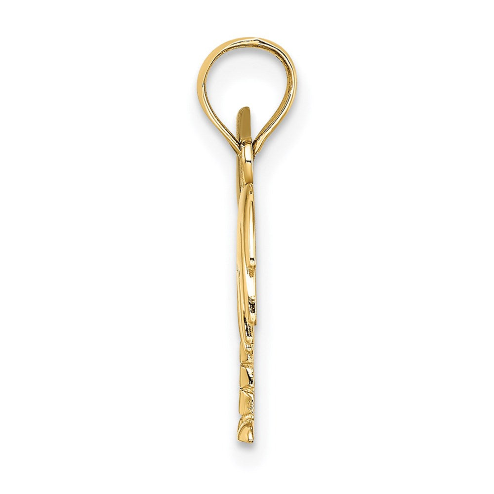 14k Yellow & Rhodium 11.68 mm Charleston Palm Tree Charm (0.68 grams)
