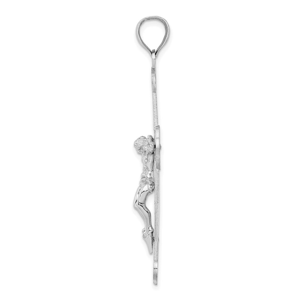 14k White Gold 26 mm Crucifix Charm (3.73 grams)