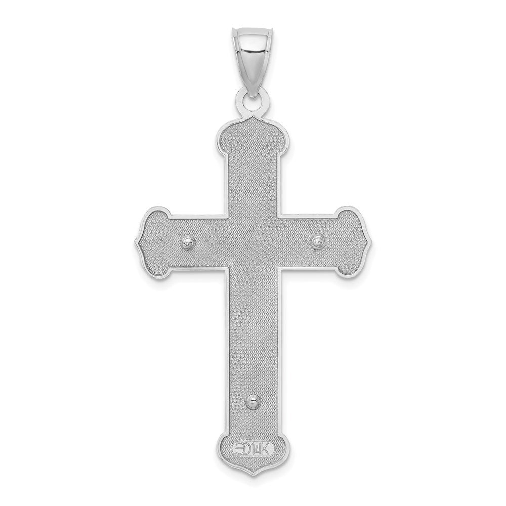 14k White Gold 26 mm Crucifix Charm (3.73 grams)