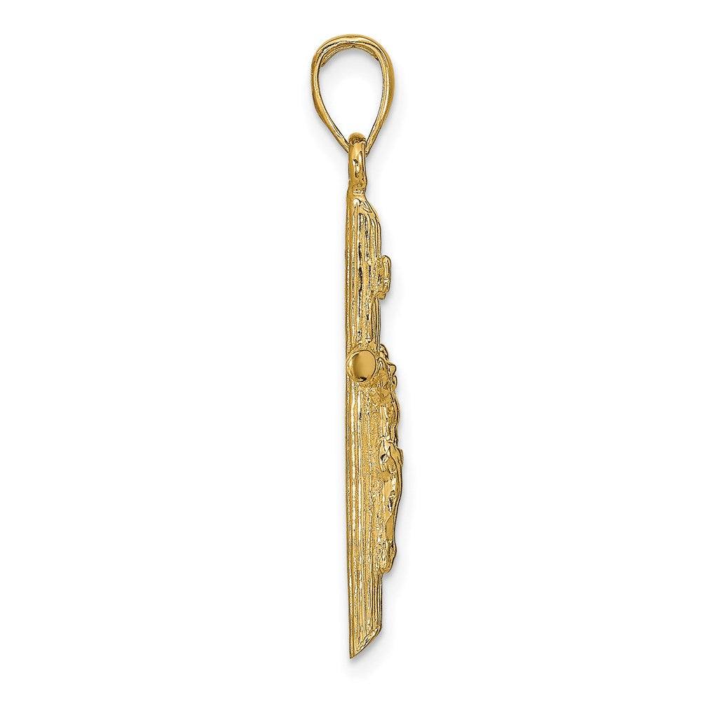 14k Yellow Gold 18 mm Crucifix Pendant (2.02 grams)
