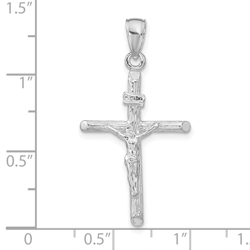 14k White Gold 18 mm Crucifix Pendant (1.95 grams)