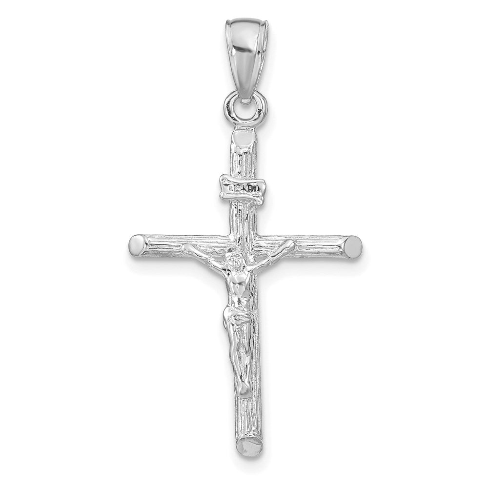 14k White Gold 18 mm Crucifix Pendant (1.95 grams)