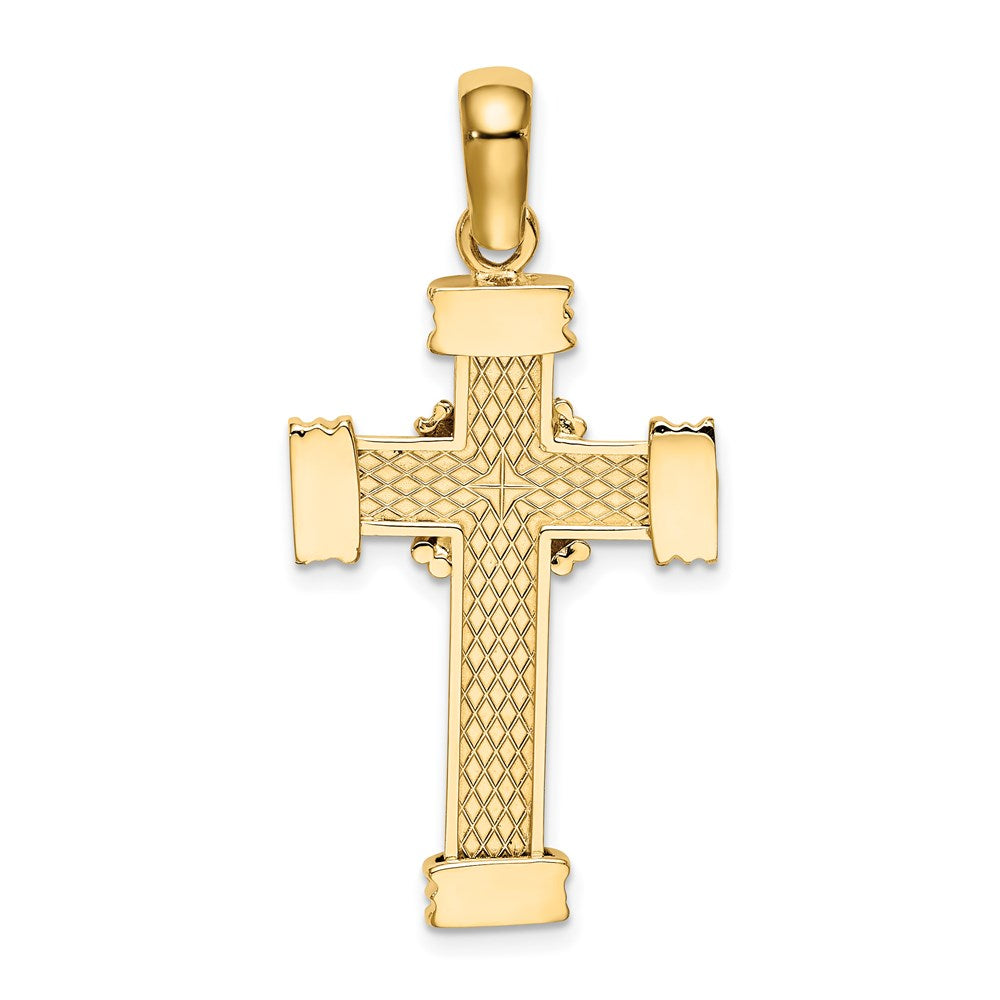 14k Yellow Gold 19.85 mm Polished Cross Charm (5.22 grams)