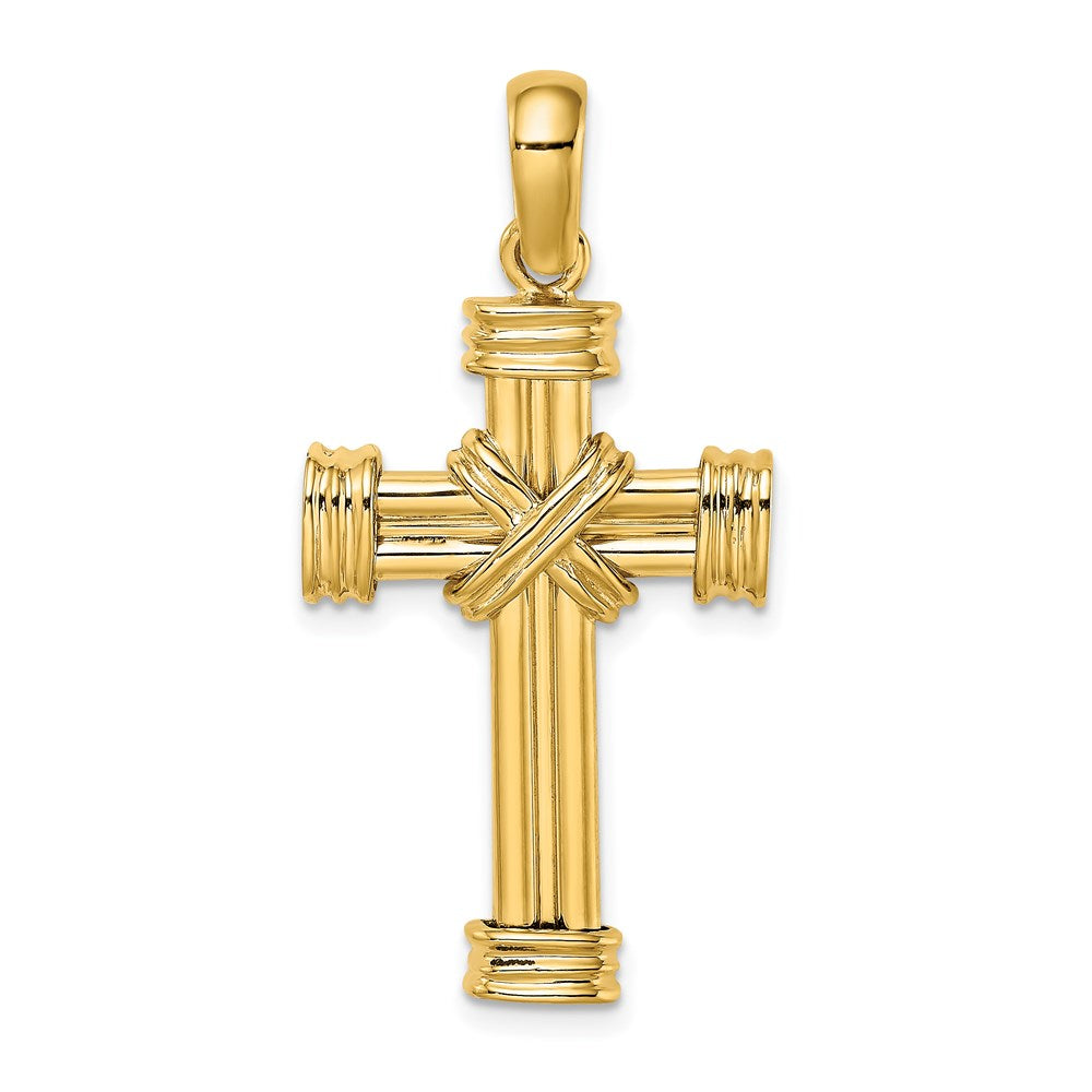 14k Yellow Gold 19.85 mm Polished Cross Charm (5.22 grams)