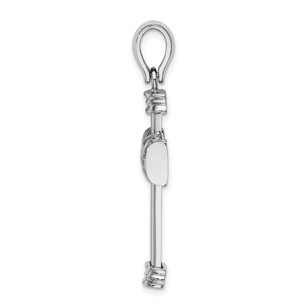 14k White Gold 19.85 mm Polished Cross Charm (5.25 grams)