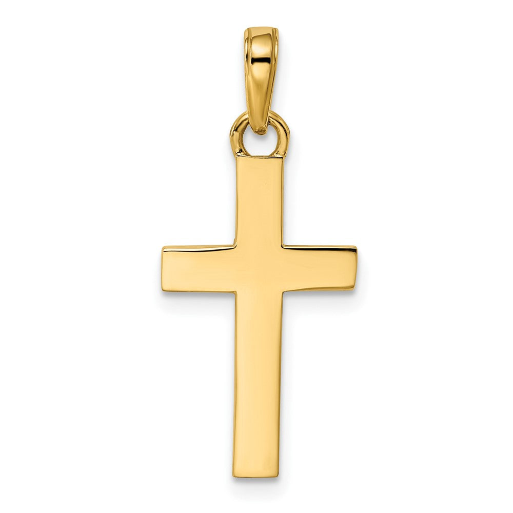14k Yellow & Rhodium 12.34 mm D/C Cross Pendant (1.54 grams)