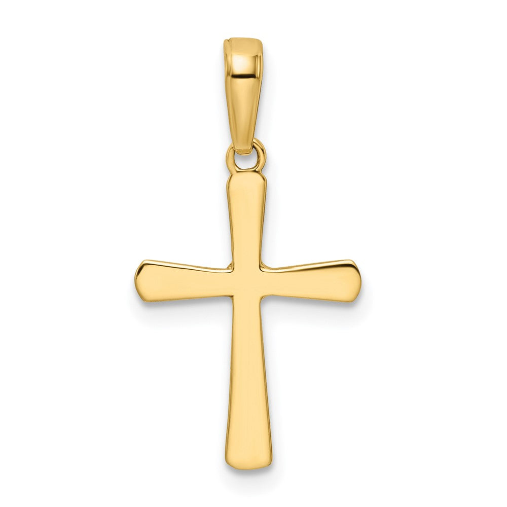 14k Yellow & Rhodium 12.82 mm D/C Cross Pendant (1.03 grams)