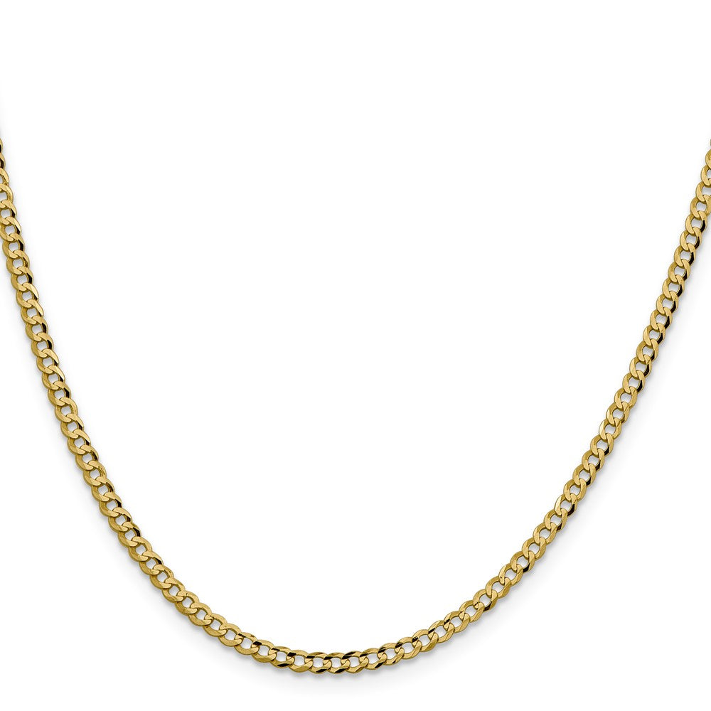 14k 3.1mm Lightweight Flat Cuban Chain (4.23 grams)