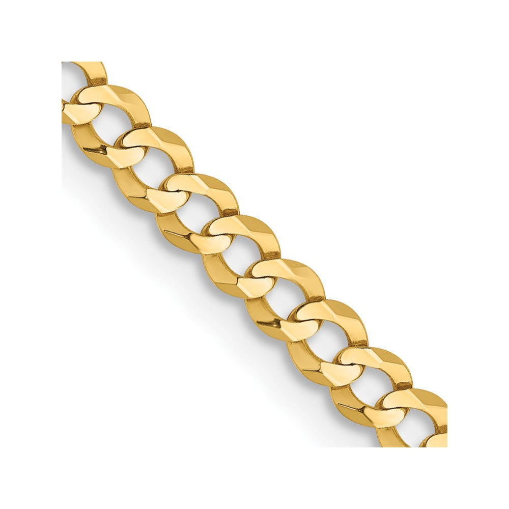 14k 3.1mm Lightweight Flat Cuban Chain (4.23 grams)