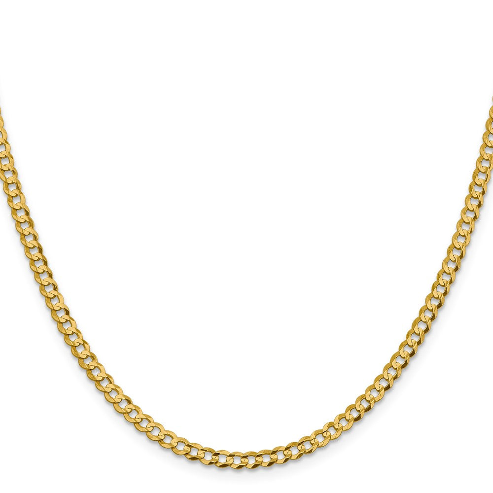 14k 3.7mm Lightweight Flat Cuban Chain (6.27 grams)