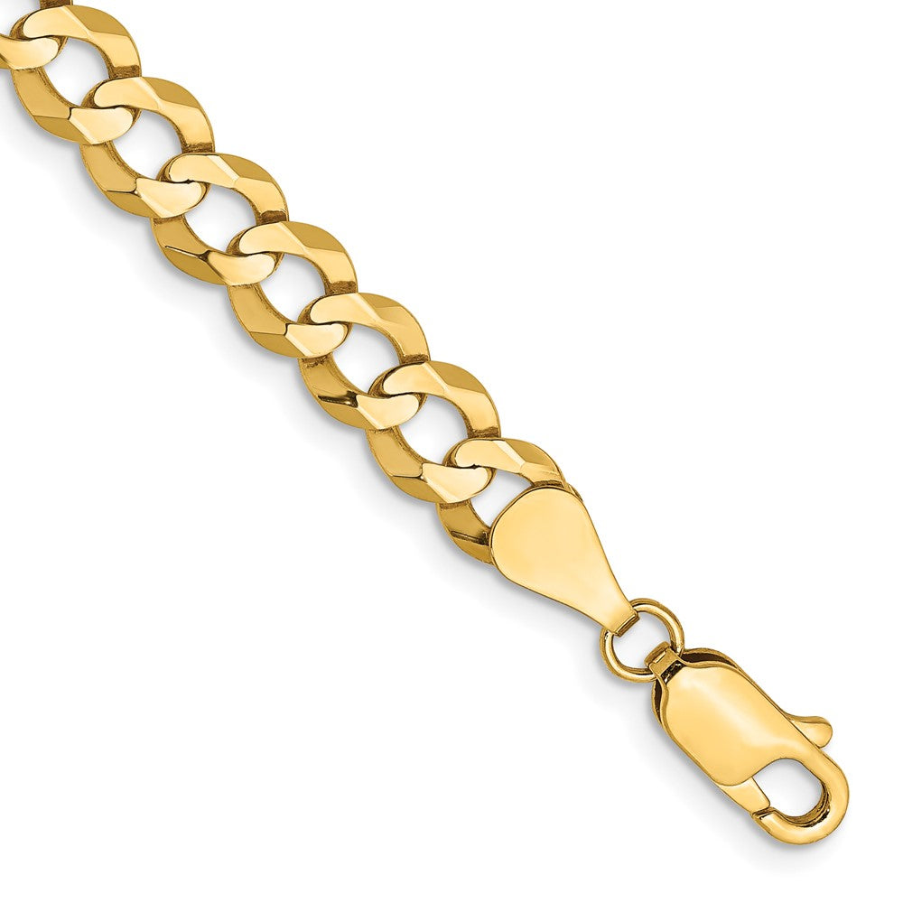 14k 5.9mm Lightweight Flat Cuban Chain Bracelet (6.30 grams)