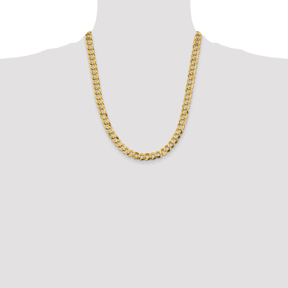 14k 8.3mm Lightweight Flat Cuban Chain (30.70 grams)