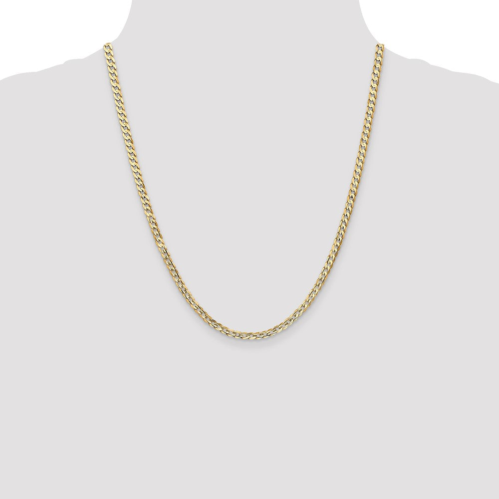 14k 3.8mm Open Concave Curb Chain (7.62 grams)
