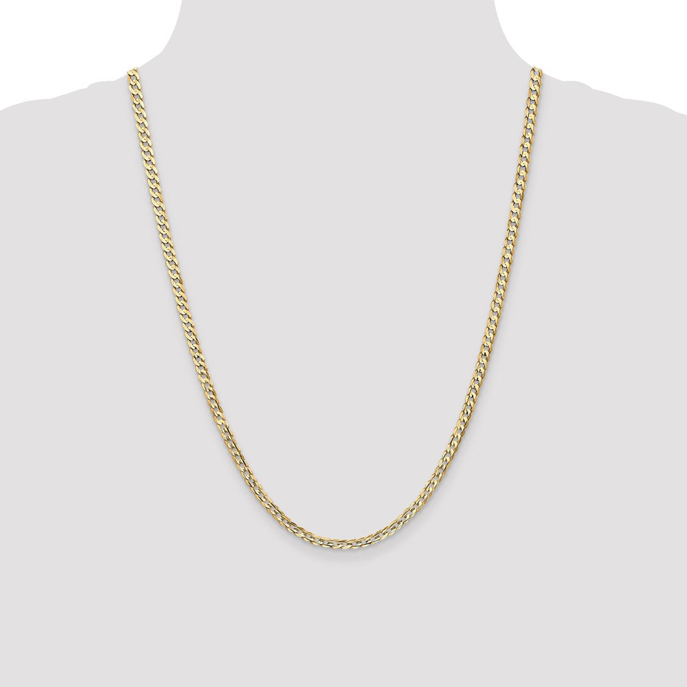 14k 3.8mm Open Concave Curb Chain (7.62 grams)