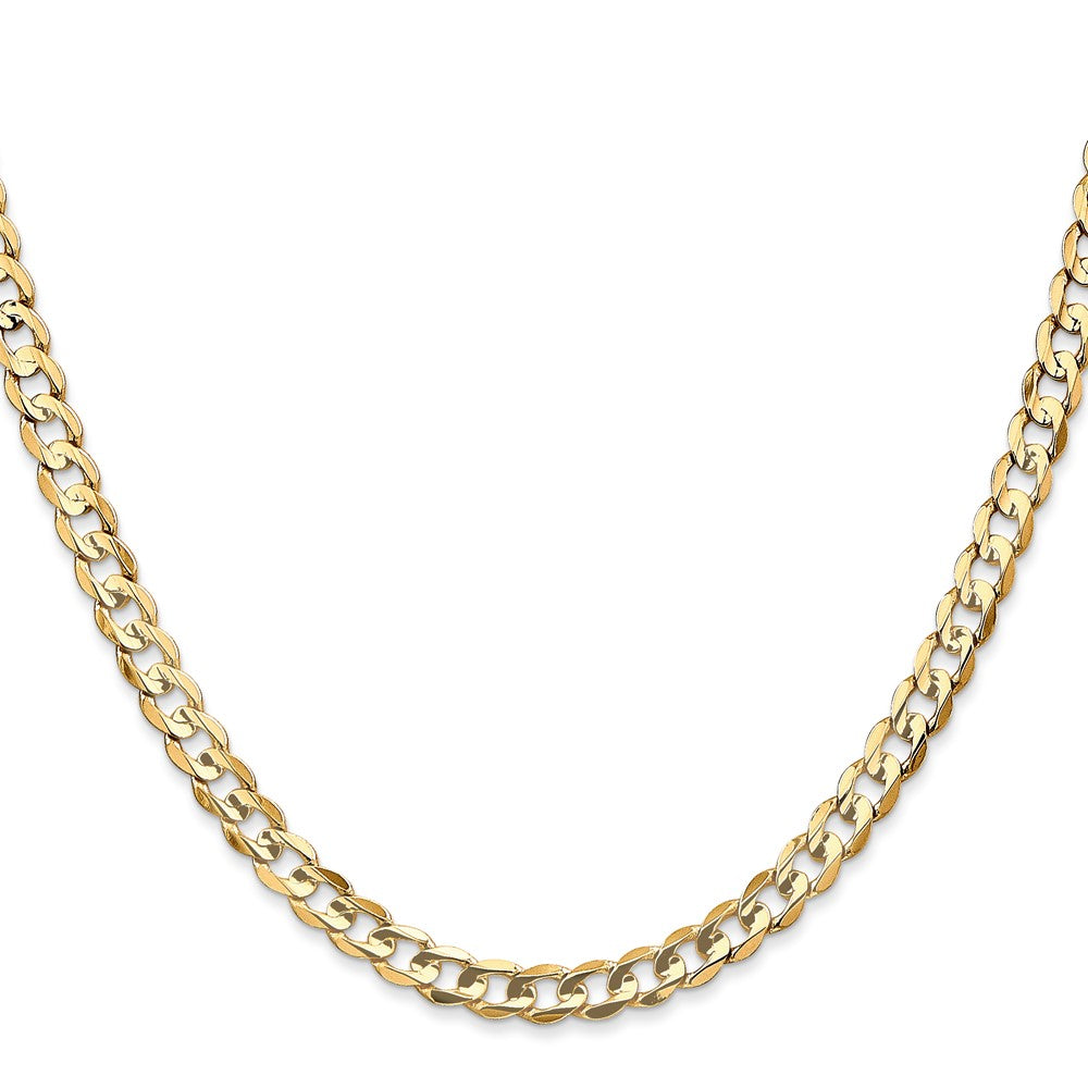 14k 4.5mm Open Concave Curb Chain (10.55 grams)