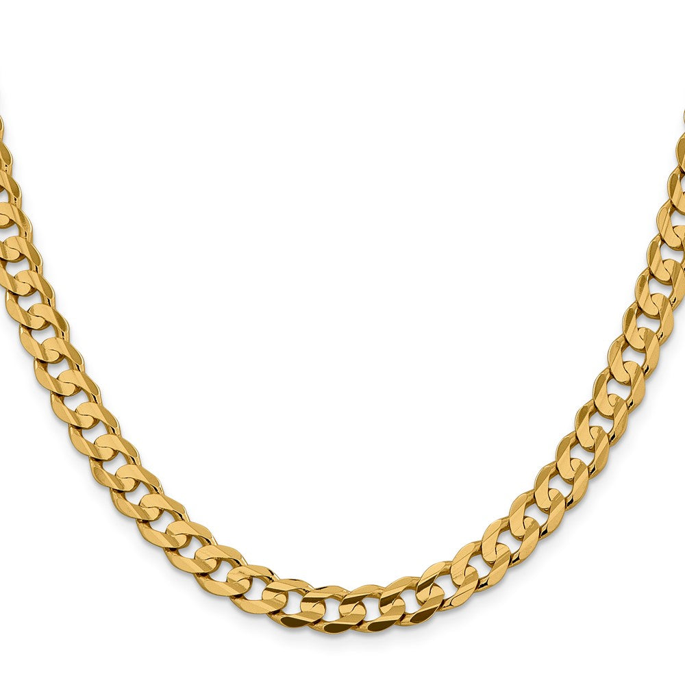 14k 7.5mm Open Concave Curb Chain (33.75 grams)