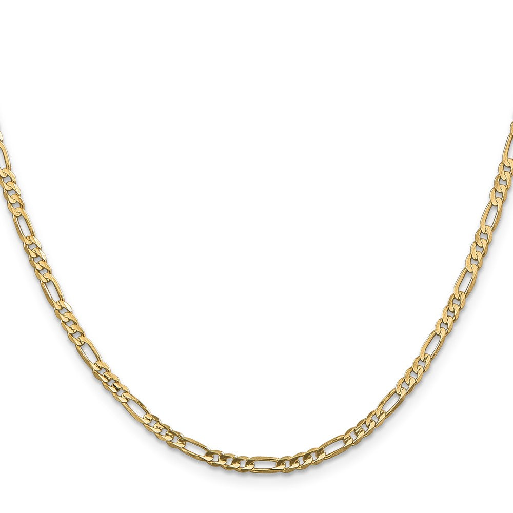 14k 3mm Concave Open Figaro Chain (5.15 grams)