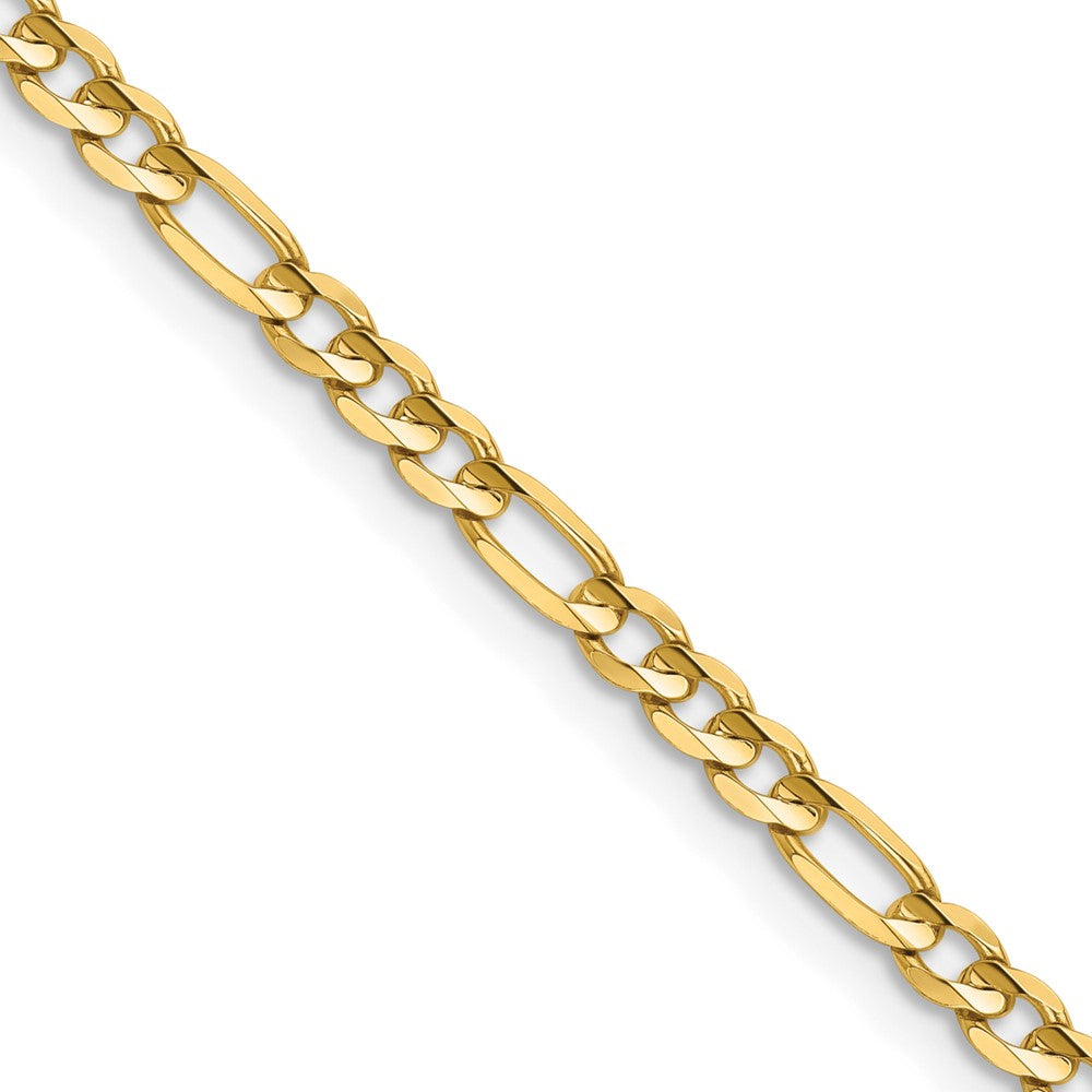 14k 3mm Concave Open Figaro Chain (5.15 grams)