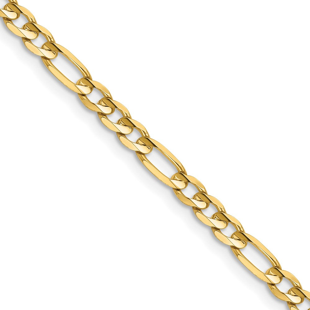 14k 4mm Concave Open Figaro Chain (7.00 grams)