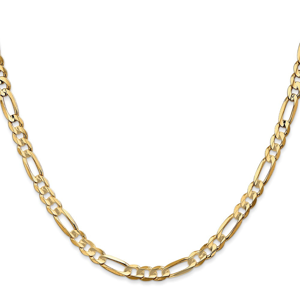 14k 4.5mm Concave Open Figaro Chain (11.79 grams)