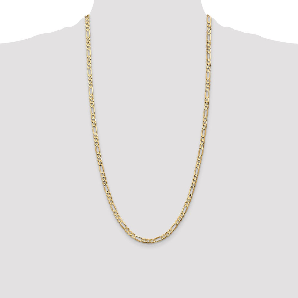 14k 4.5mm Concave Open Figaro Chain (11.79 grams)