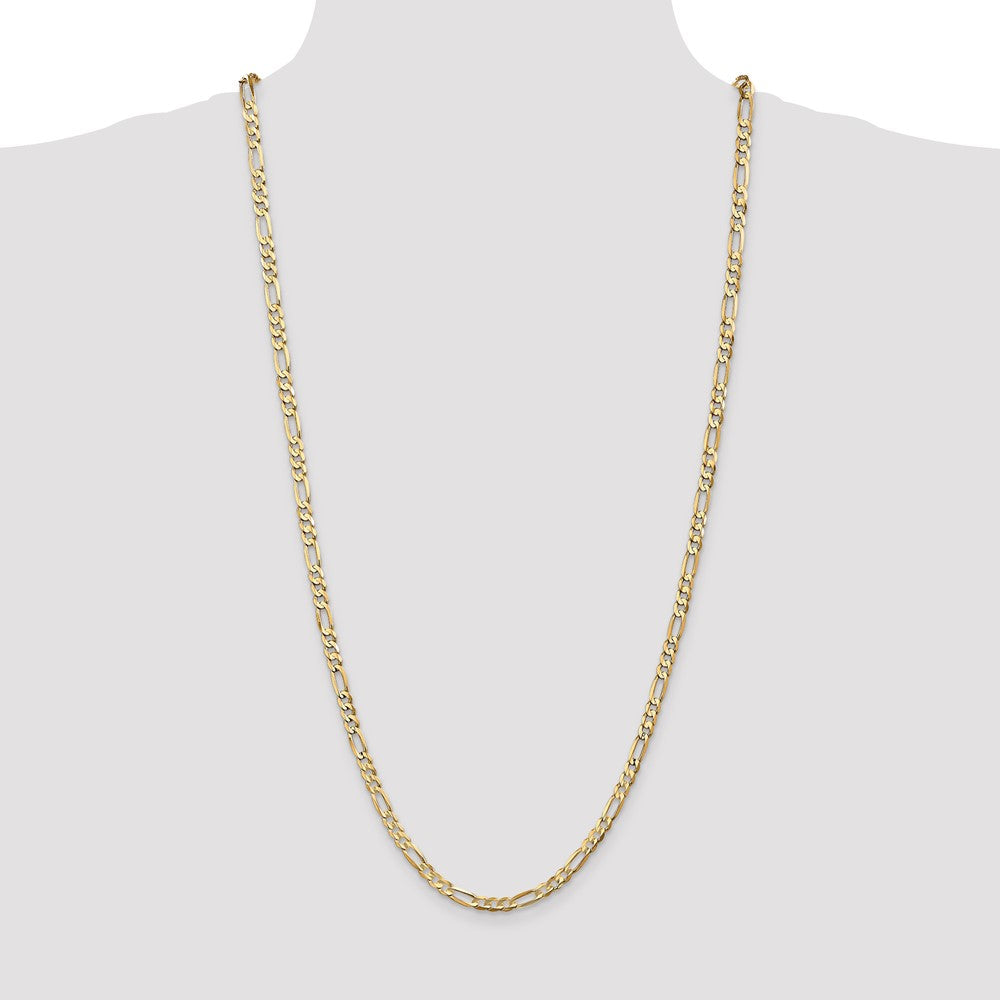 14k 4.5mm Concave Open Figaro Chain (11.79 grams)