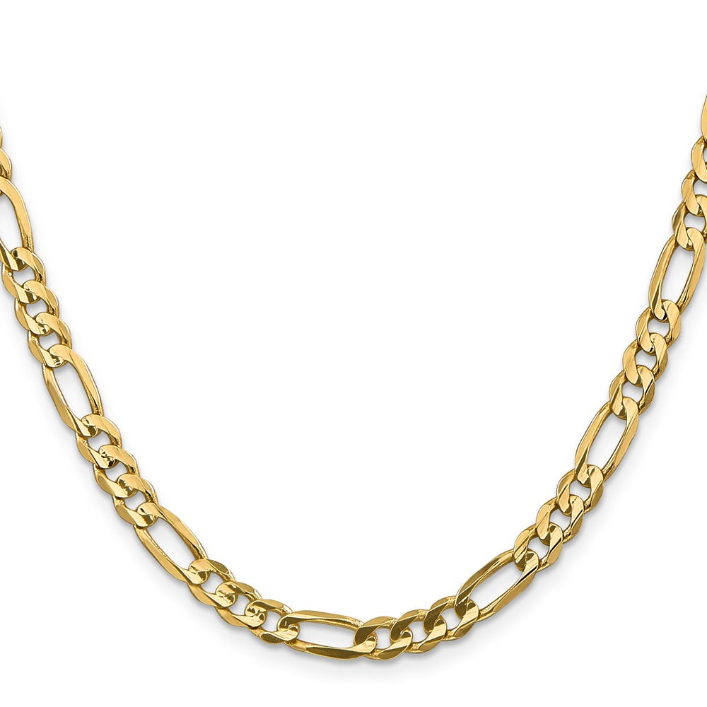 14k 5.5mm Concave Open Figaro Chain (14.56 grams)