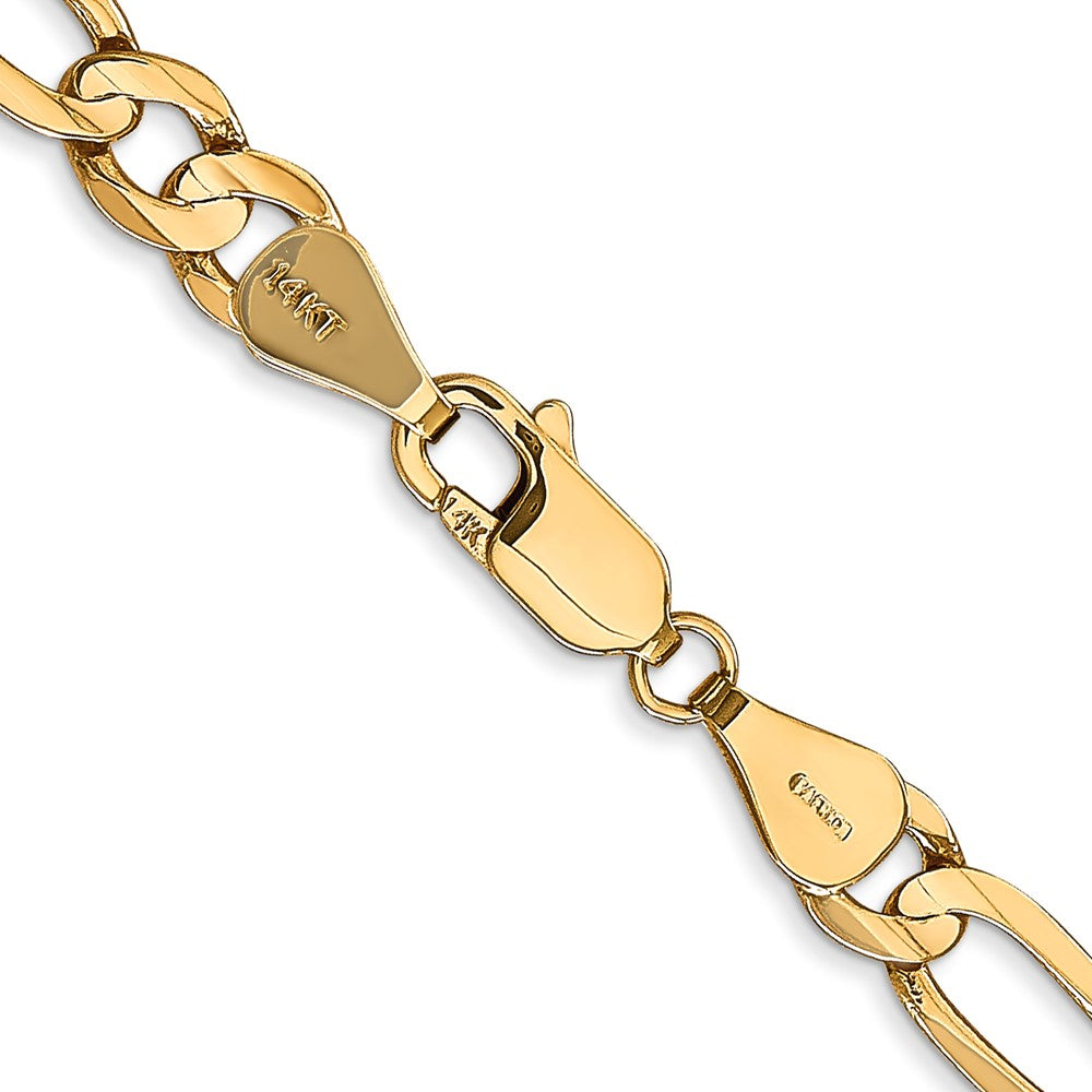 14k 5.5mm Concave Open Figaro Chain (14.56 grams)