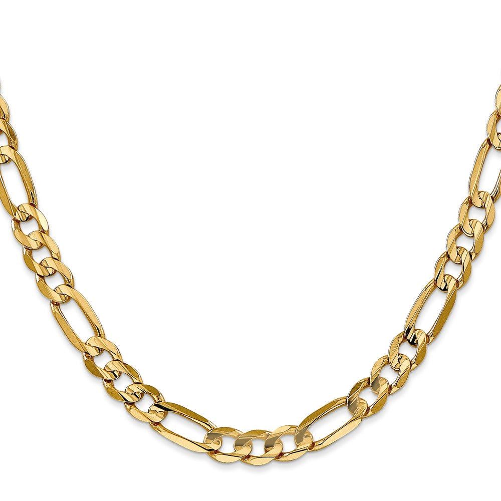 14k 6mm Concave Open Figaro Chain (18.07 grams)