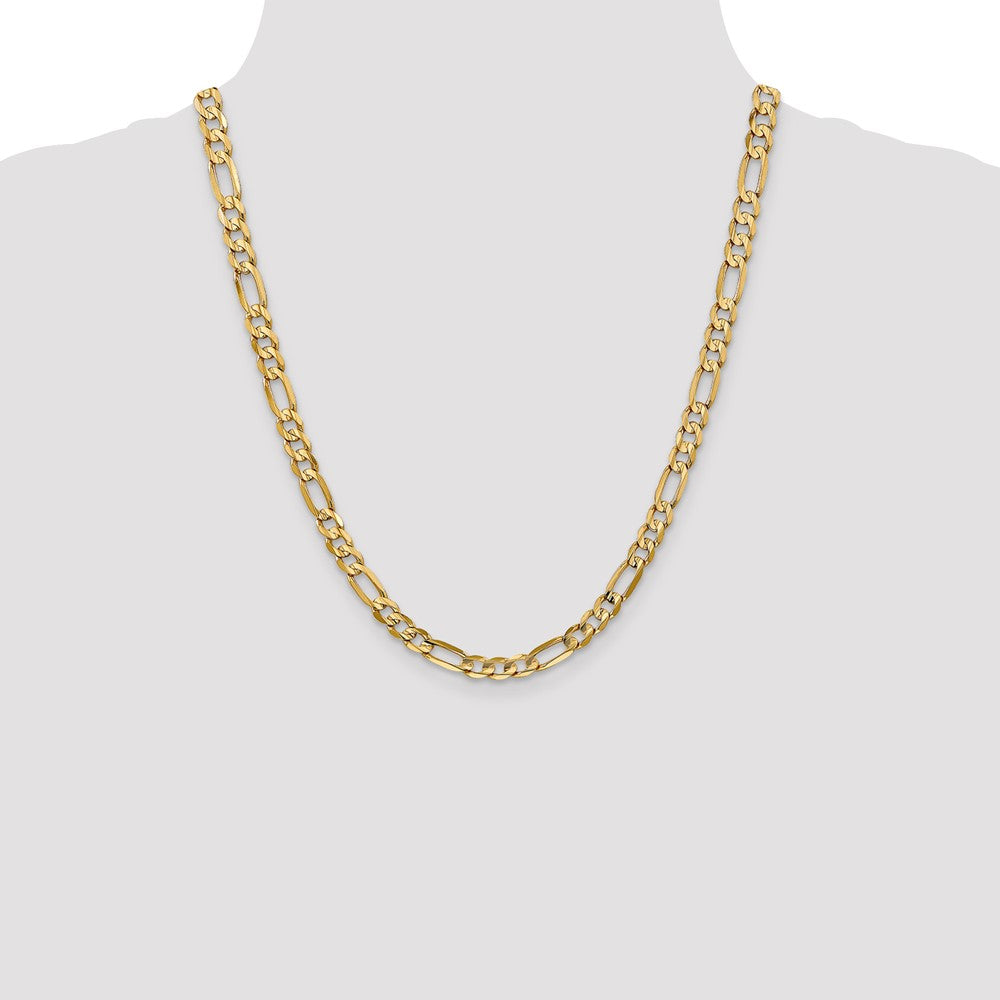 14k 6mm Concave Open Figaro Chain (18.07 grams)