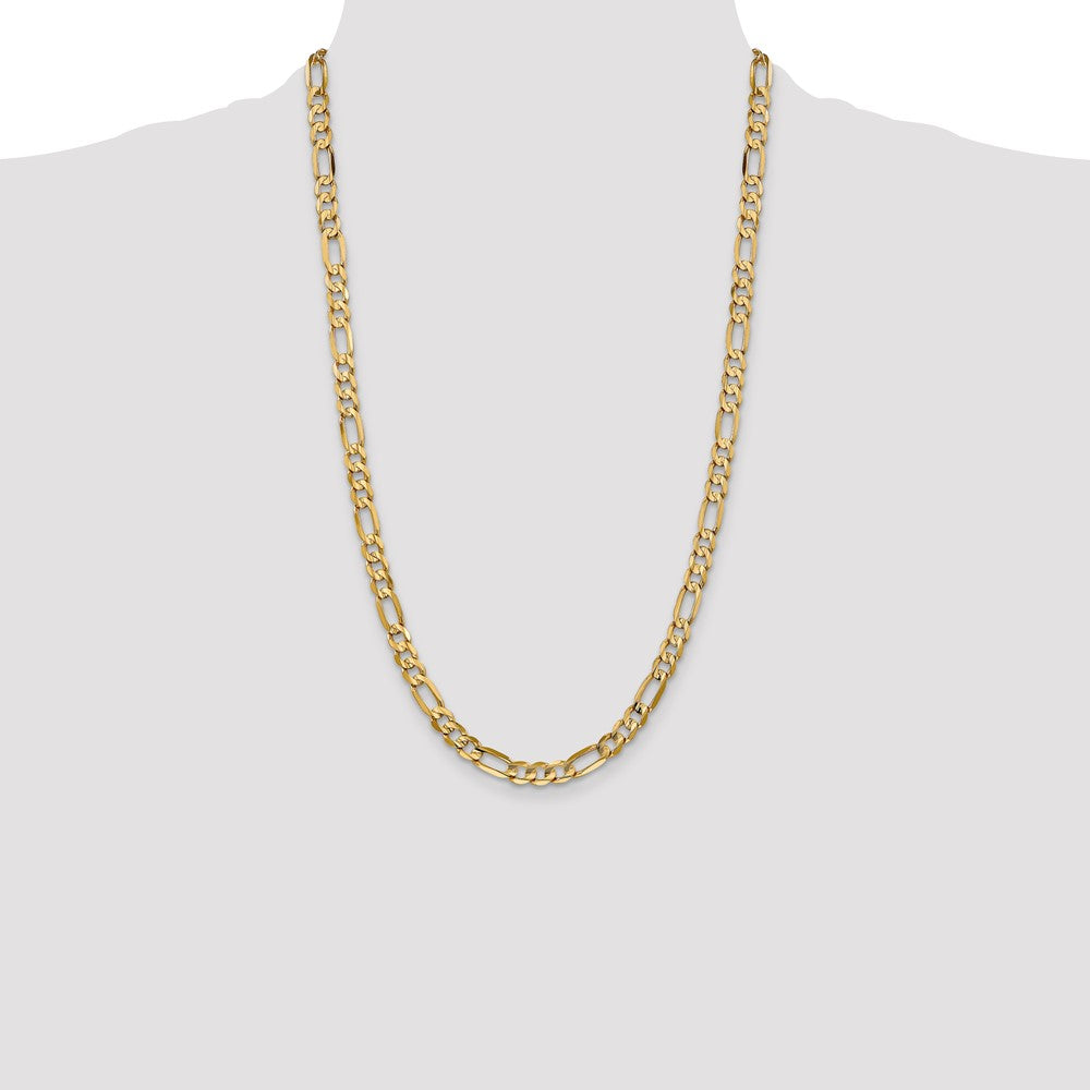 14k 6mm Concave Open Figaro Chain (18.07 grams)