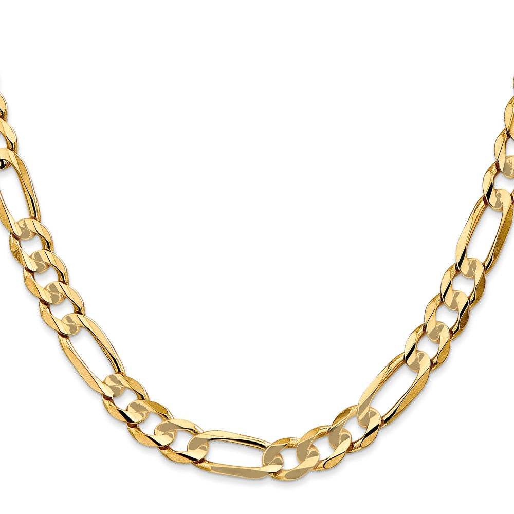 14k 6.75mm Concave Open Figaro Chain (24.03 grams)