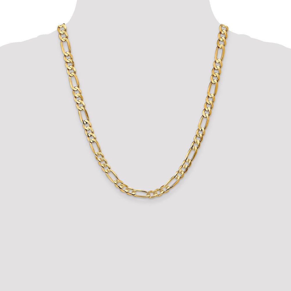 14k 6.75mm Concave Open Figaro Chain (24.03 grams)