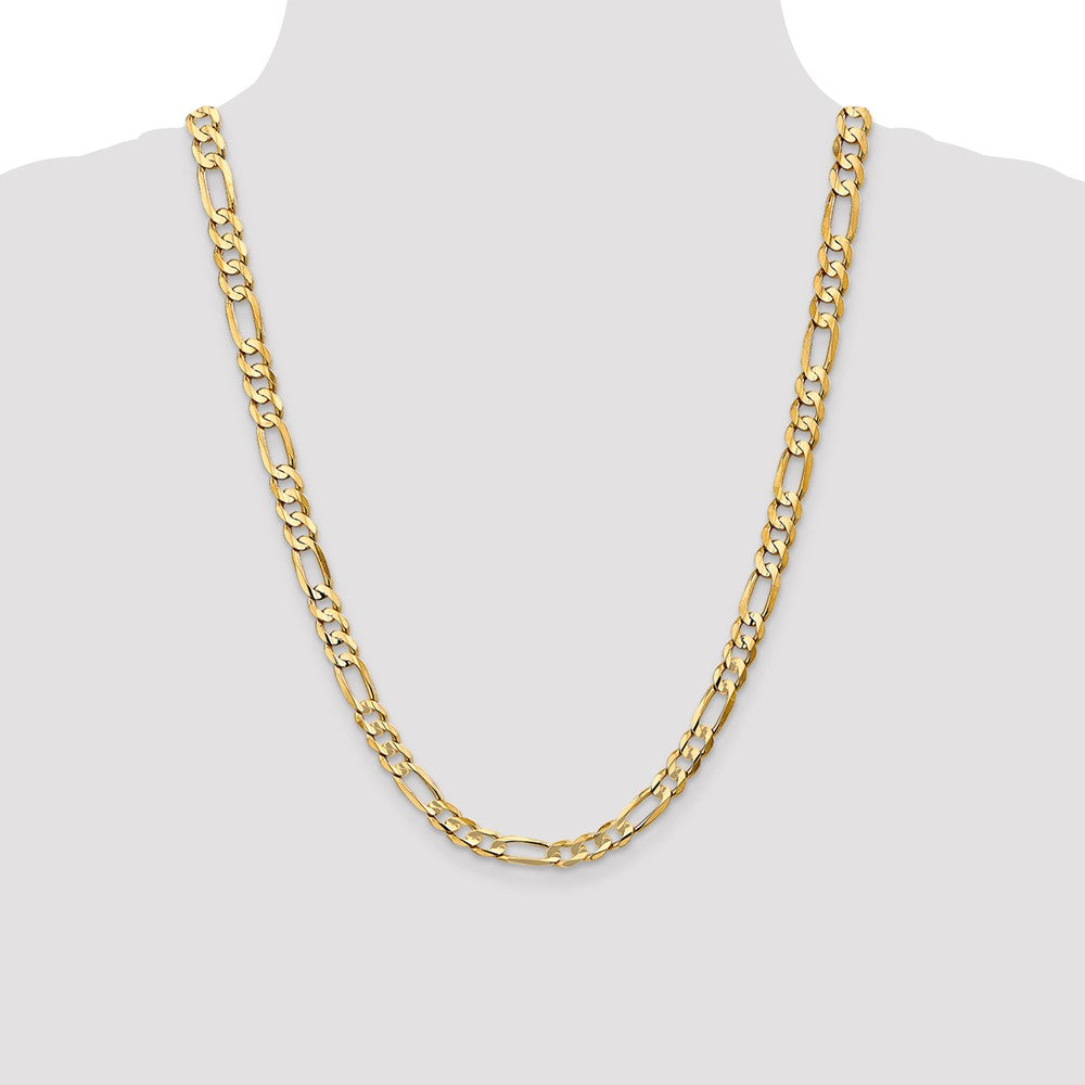 14k 6.75mm Concave Open Figaro Chain (24.03 grams)