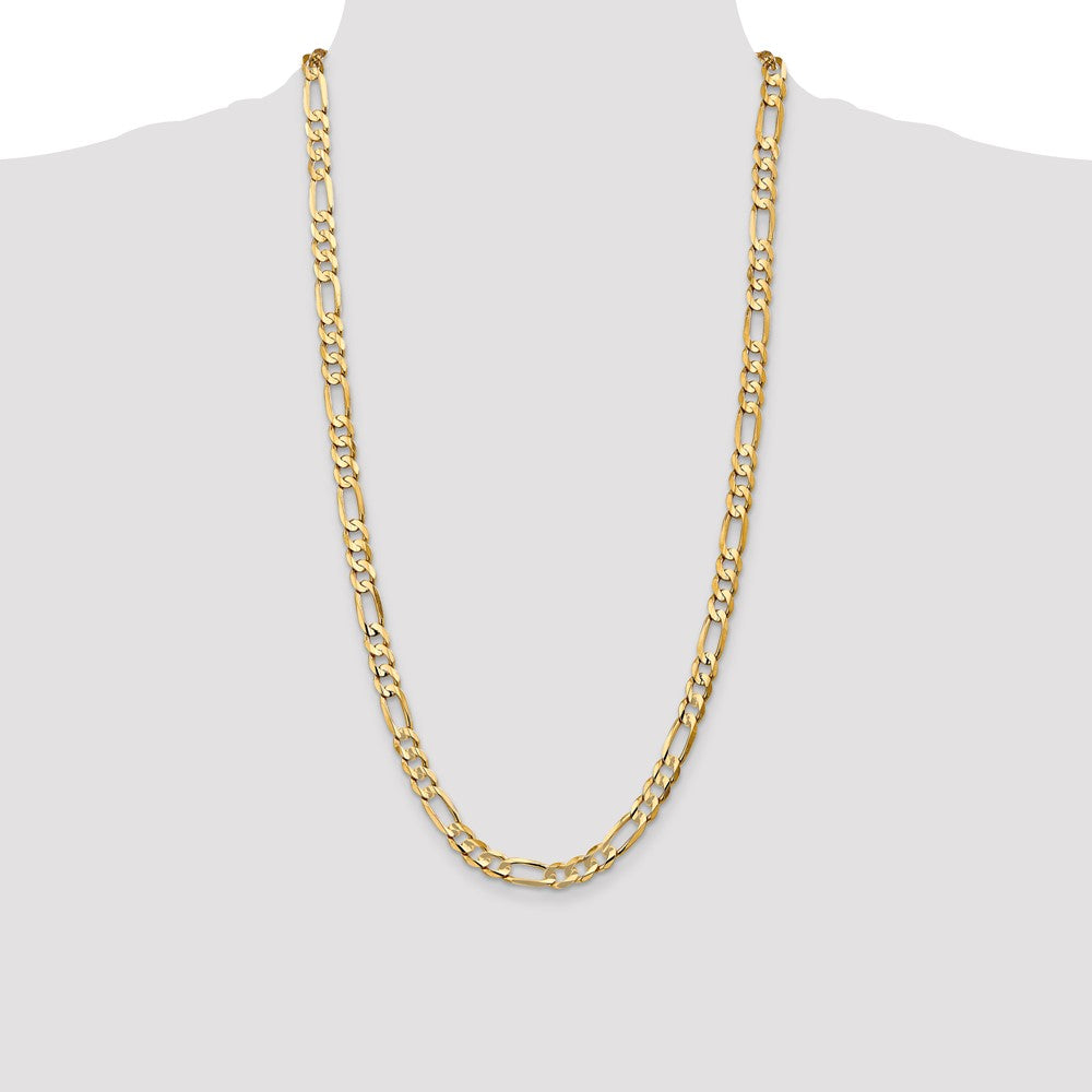 14k 6.75mm Concave Open Figaro Chain (24.03 grams)