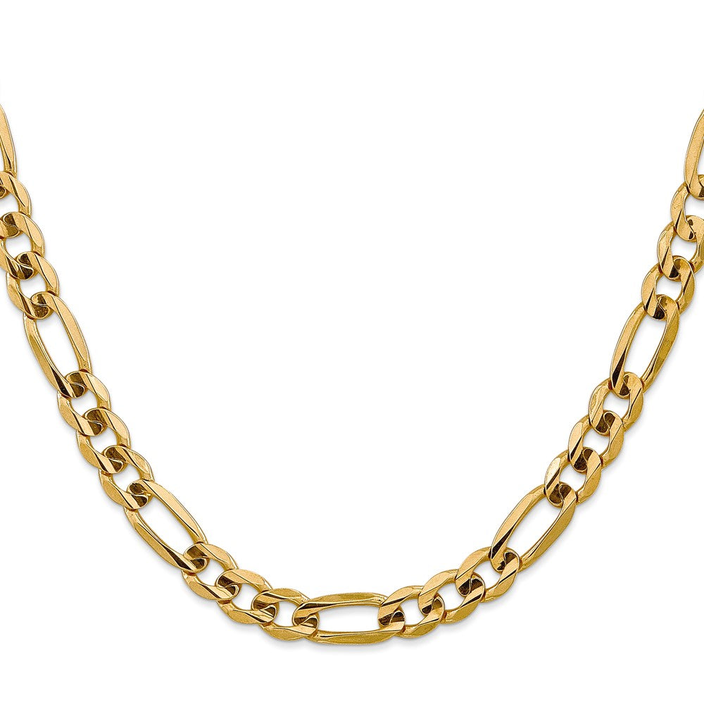 14k 7.5mm Concave Open Figaro Chain (30.20 grams)