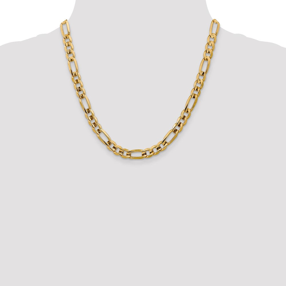 14k 7.5mm Concave Open Figaro Chain (30.20 grams)