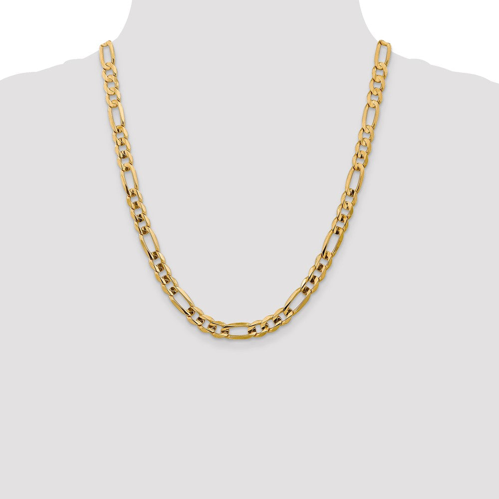 14k 7.5mm Concave Open Figaro Chain (30.20 grams)