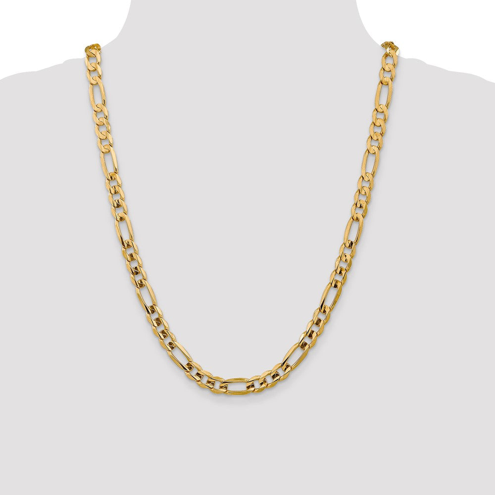 14k 7.5mm Concave Open Figaro Chain (30.20 grams)